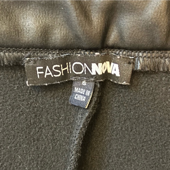 Fashion Nova Black Faux Leather Pants - Picture 5 of 6